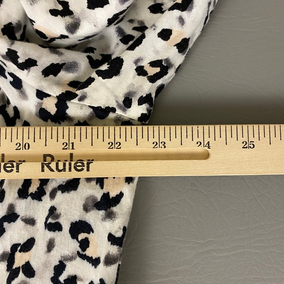 Apt. 9 Button Down Shirt Top Women's 2X Animal Leopard Print 3/4 Sleeve - Picture 7 of 11